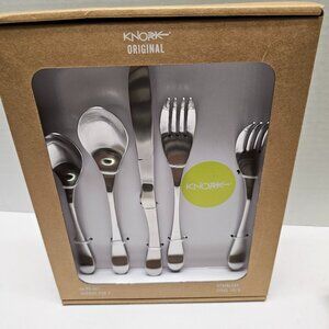 New Knork Original 20 PC Set Service 4 Stainless Steel 18/0 Impossibly Clever